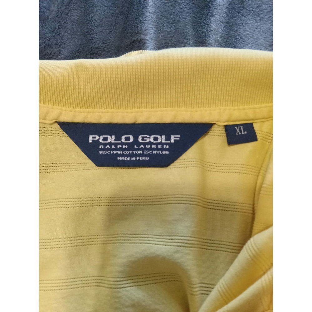 Polo Golf Ralph Lauren Polo Shirt‎ Men's XL Yellow LOGO - Picture 6 of 7